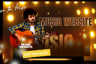 design stunning music website, dj website, band website, artist website