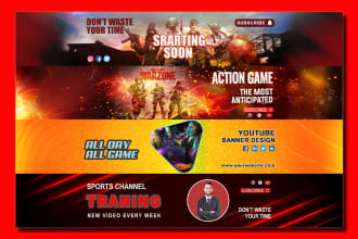 create an amazing facebook twitter youtube gaming banner