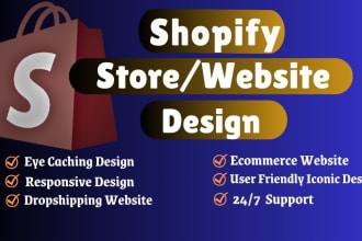 design captivating shopify website redesign or design