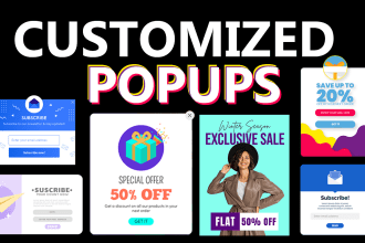create popups,  popup form opt in, newsletter, popup banner in wordpress website