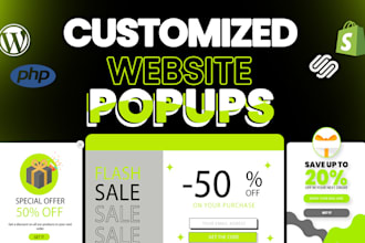 create popups,  popup form opt in, newsletter, popup banner in wordpress website