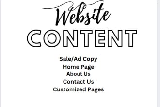write your website content and sale copy