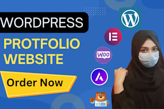 design a responsive protfolio website with elementor pro