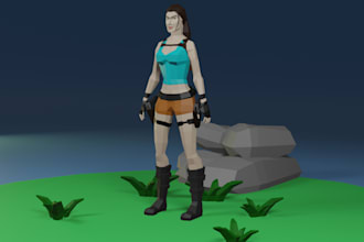create low poly 3d models for your unity and unreal games