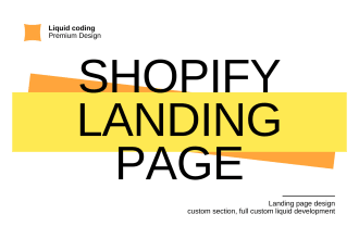 build shopify website landing page with liquid coding, pagefly, gempages
