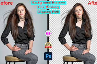 do image background removal, hair masking, clipping path