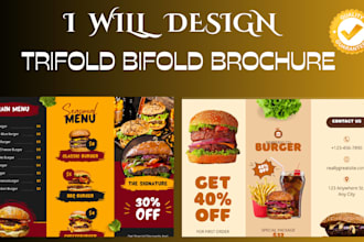 design professional trifold or bifold brochure design