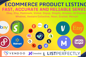 crosslist products using vendoo, list perfectly and flyp to any marketplace