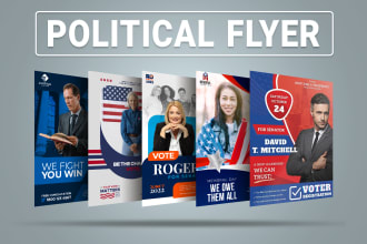 design modern political flyer or logo for election campaign