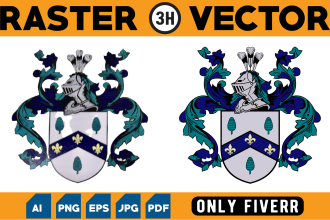 vector tracing , redraw logo, picture to ai,eps,svg design,png, pdf