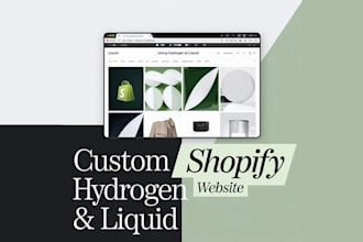 build a custom shopify website using hydrogen and liquid