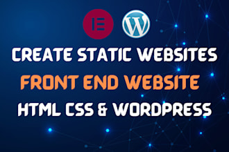 create a professional static website with HTML CSS and wordpress