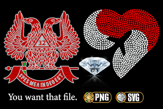 create rhinestone design and template for you