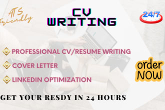 deliver executive resume maker and personalized CV service in 12 hours