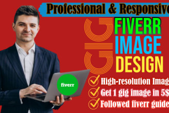 design eye catchy fiverr gig image thumbnail, cover, or picture