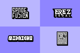 creative text logo design