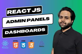 build admin panel, portal or dashboard in react