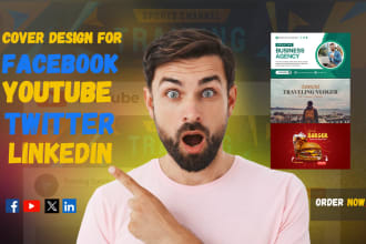 design facebook banner, youtube cover, social media header