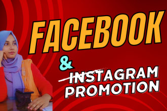 do facebook, instagram promotion to the targeted audience