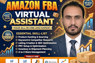 be your amazon fba VA for product research and listing optimization