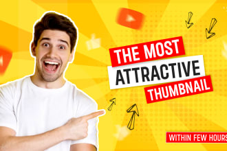 design attractive clickbait custom youtube thumbnail in 12hr