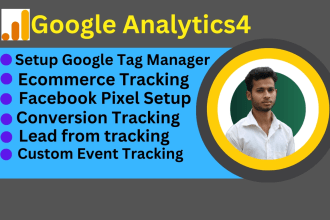 setup google analytics 4 ga4 ecommerce  conversion tracking via tag manager