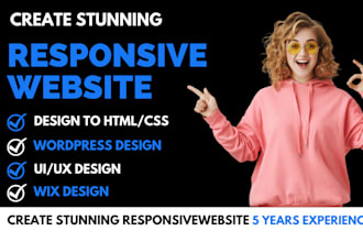 design or redesign professional and responsive website