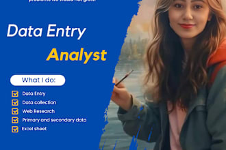 do data entry, copy paste, data collection and web research
