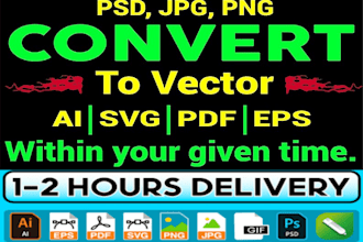 do vector tracing enhancement, redraw vectorize logo or photo