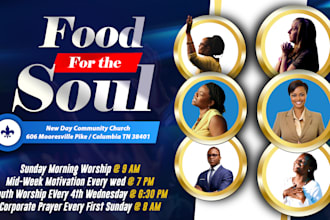 design eye catching church flyers for events, ministries and services