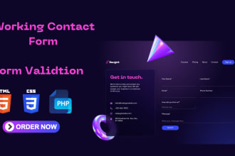 create php contact form, email sending and form validation