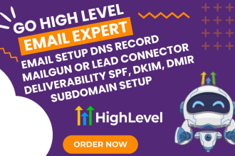 setup email deliverability on go high level or fix email ghl problem