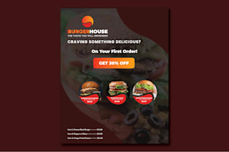 design professional corporate and restaurant flyer