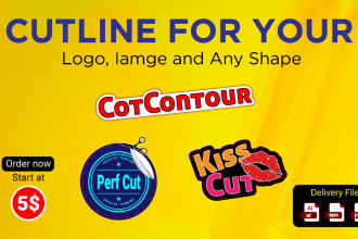 make cut contour or die cut lines for your artwork