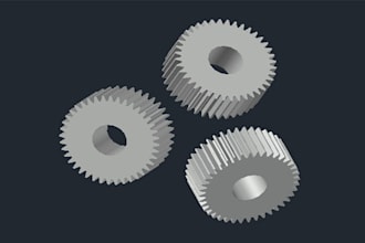 do 3d mechanical and industrial gear modeling or design