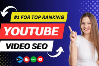 do youtube SEO expert and video optimization for top ranking