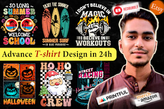 create summer beach trendy t shirt design