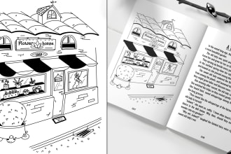draw doodle line art for book, poetry, chapter headings