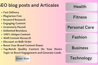 do SEO articles and blog posts for you