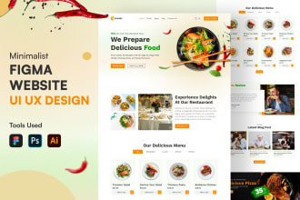 do figma web template, ui ux website, landing page design