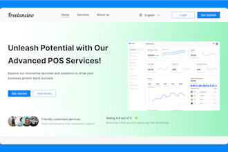 do modern landing page and admin panel UI UX design in figma