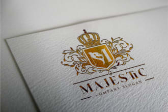 design luxury and heraldic badge logo for your business