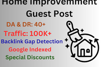 do home improvement guest post, home decor backlink on real estate blogs