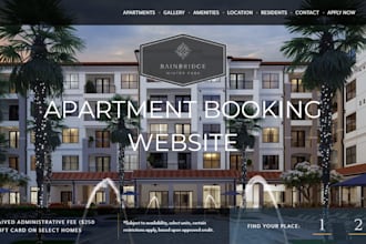 design apartment booking website, short term rental website, airbnb website