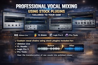 create a professional vocal preset for ableton, logic pro, or fl studio