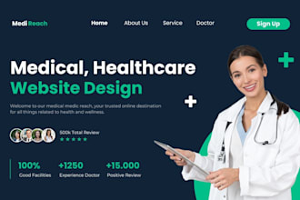 design medical website, healthcare website, clinic website and doctor website