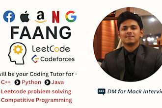 train you to solve leetcode problems optimally cpp python, take mock interview