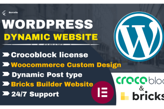 design dynamic wordpress site with crocoblock, bricks and jet engine