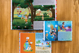 design your children story book interior