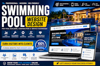 build a swimming pool construction repair and renovation pool service website
